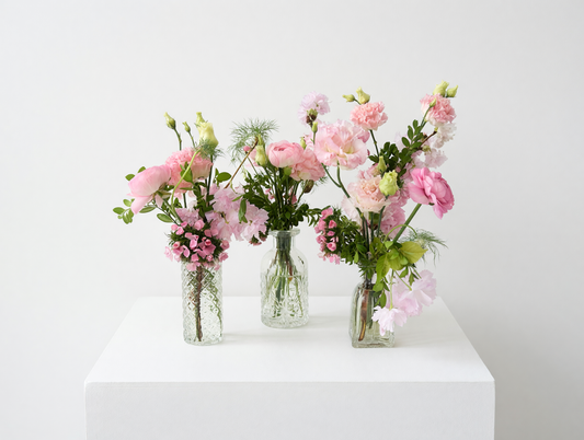 Trio of bud vases